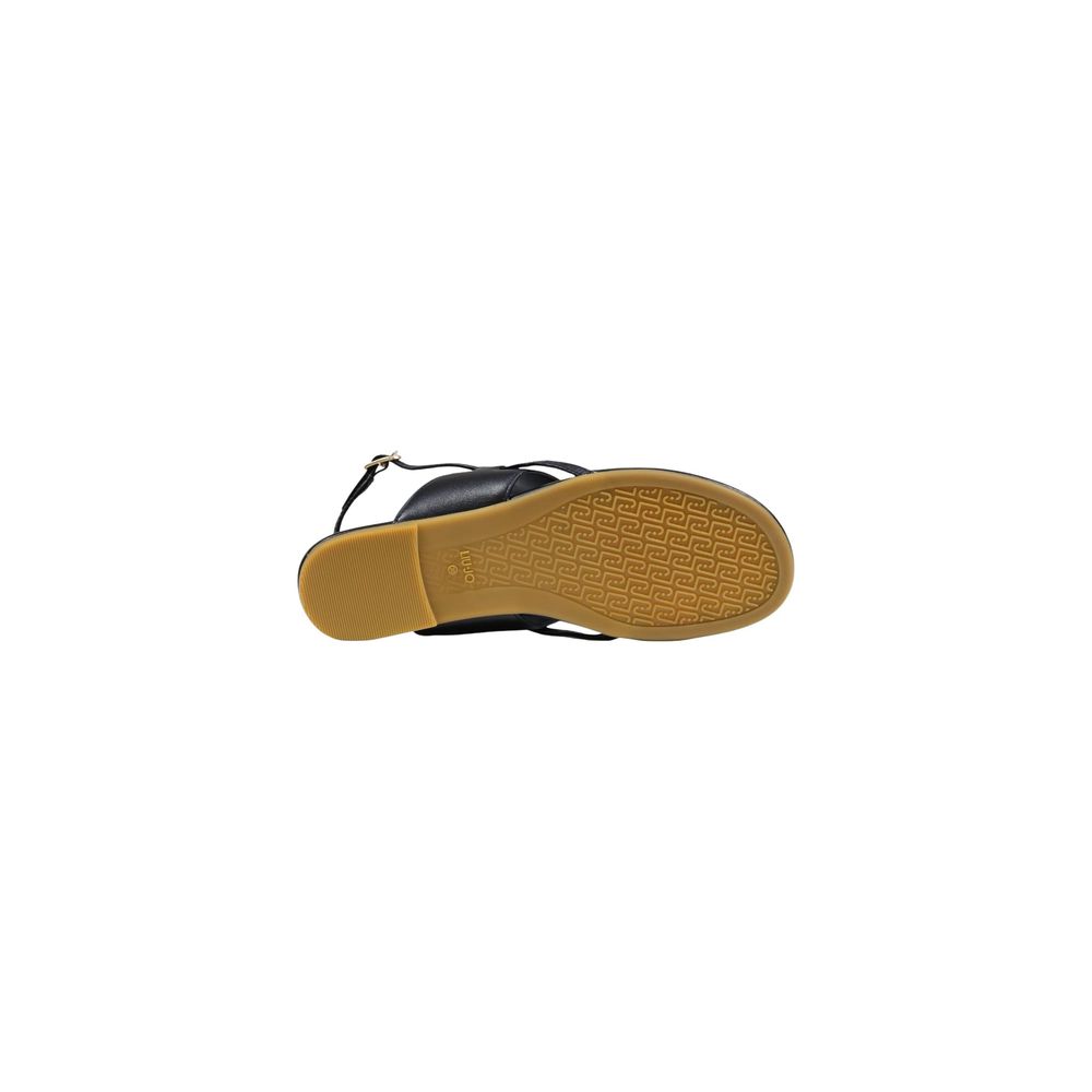 Liu Jo Black Leather Flat Sandals