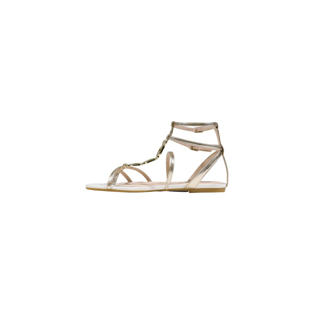 Liu Jo Gold Polyethylene Flat Sandals