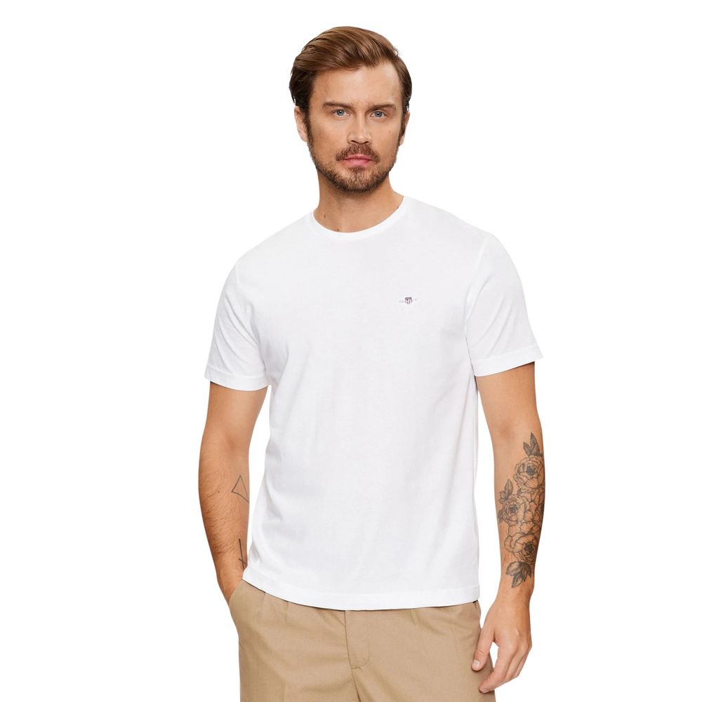 Gant White Cotton T-Shirt