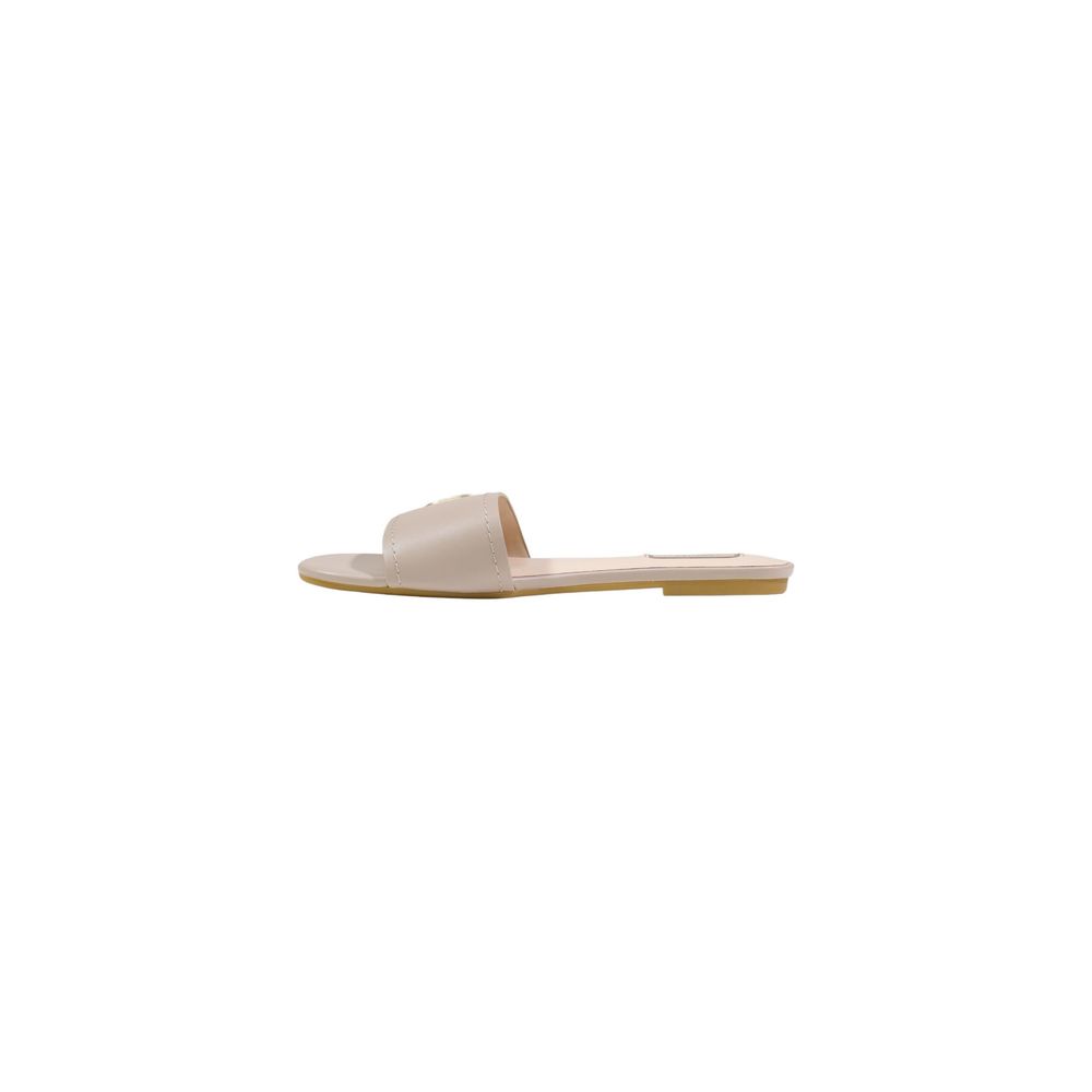 Liu Jo Beige Leather Flat Sandals