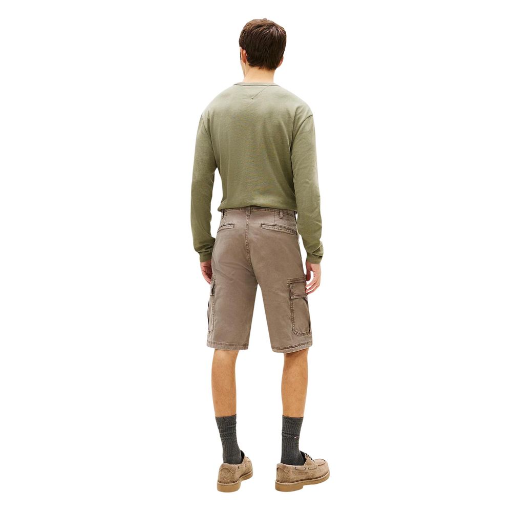 Tommy Hilfiger Jeans Beige Recycled Cotton Cargo Shorts
