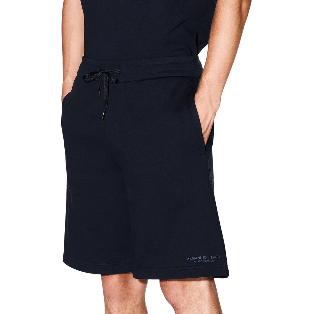 Armani Exchange Blue Cotton Knee Length