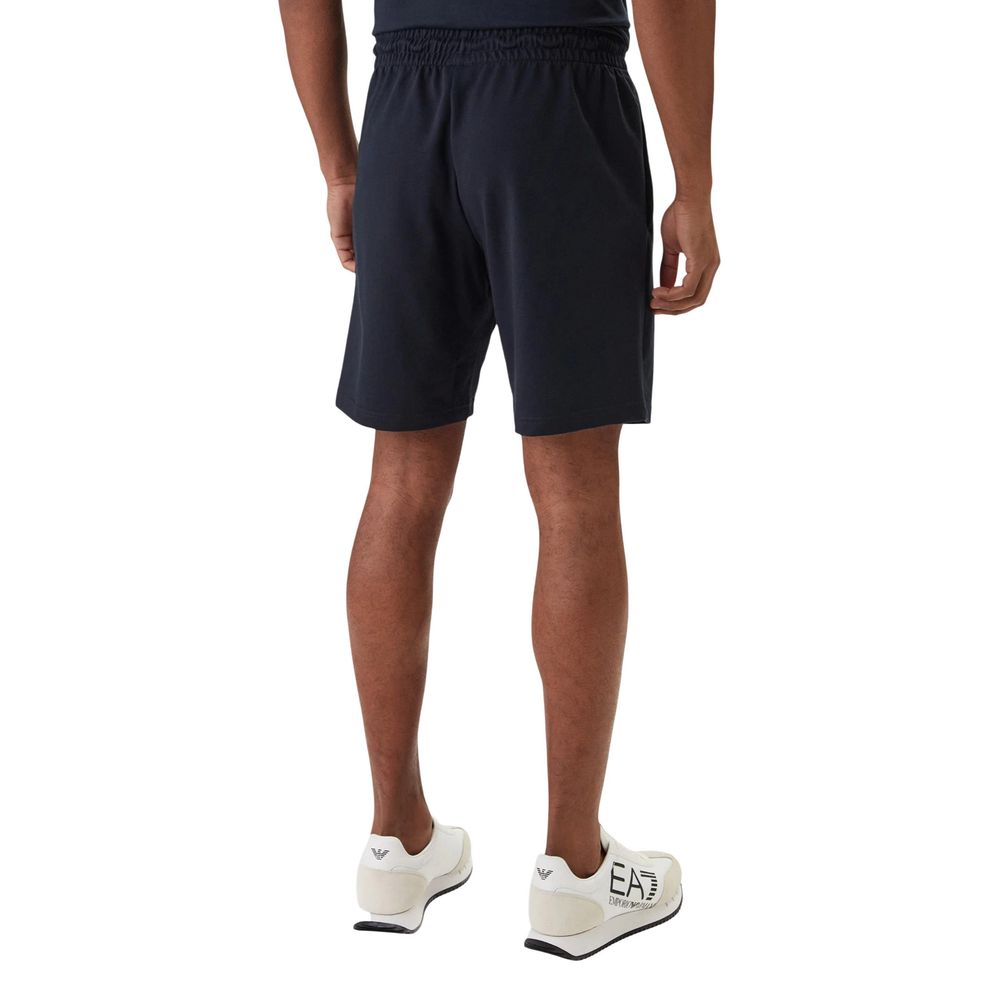 EA7 Emporio Armani Blue Cotton Bermuda Shorts
