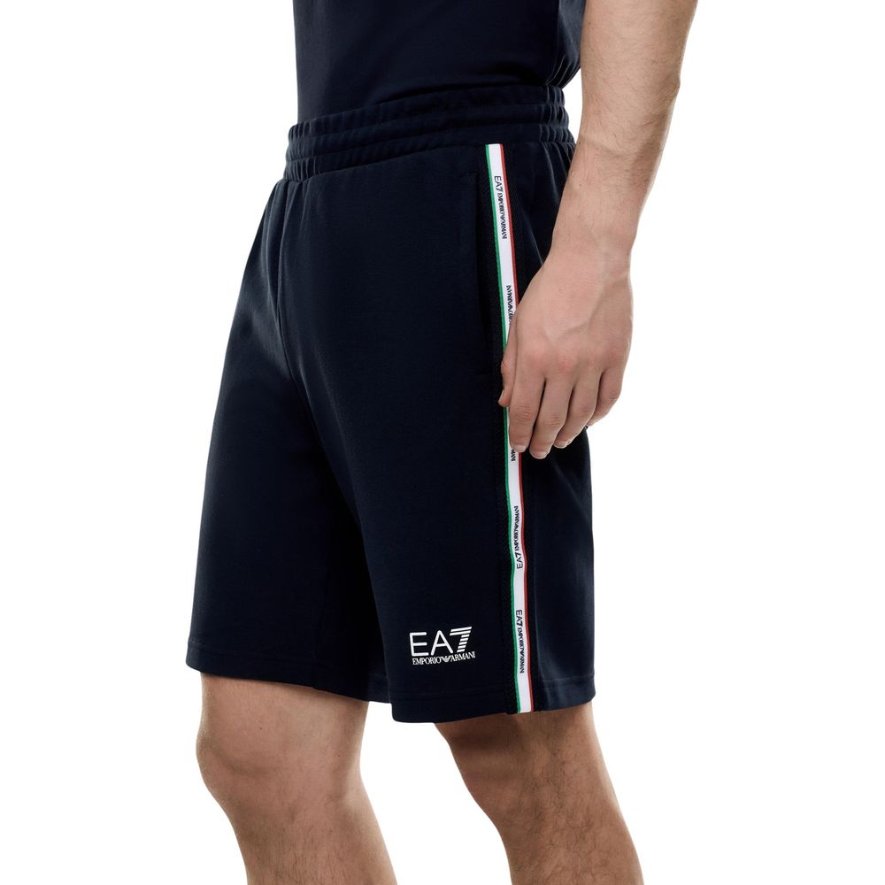 EA7 Emporio Armani Blue Cotton Knee Length
