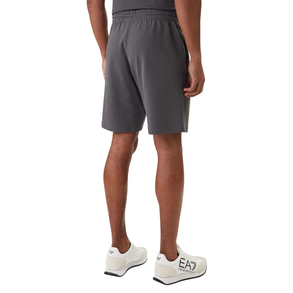 EA7 Emporio Armani Gray Cotton Bermuda Shorts
