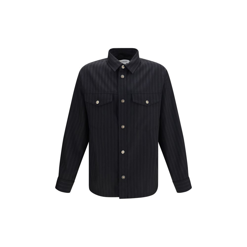 Versace Black Wool Oves Aries Shirt