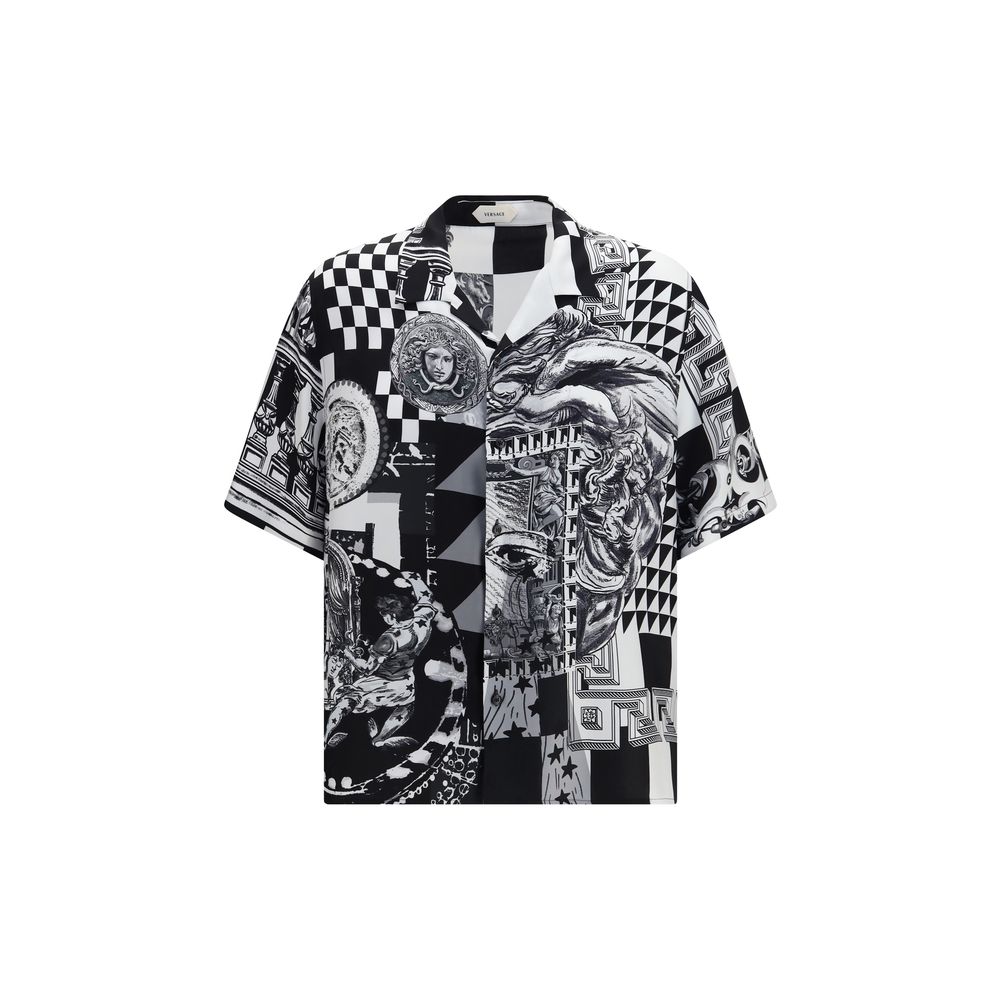 Versace Black Silk Shortsleeve Shirt