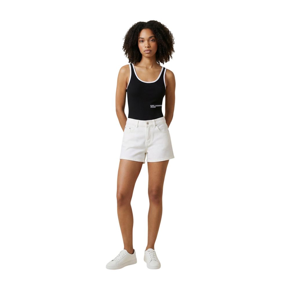 Karl Lagerfeld Cream Denim Shorts