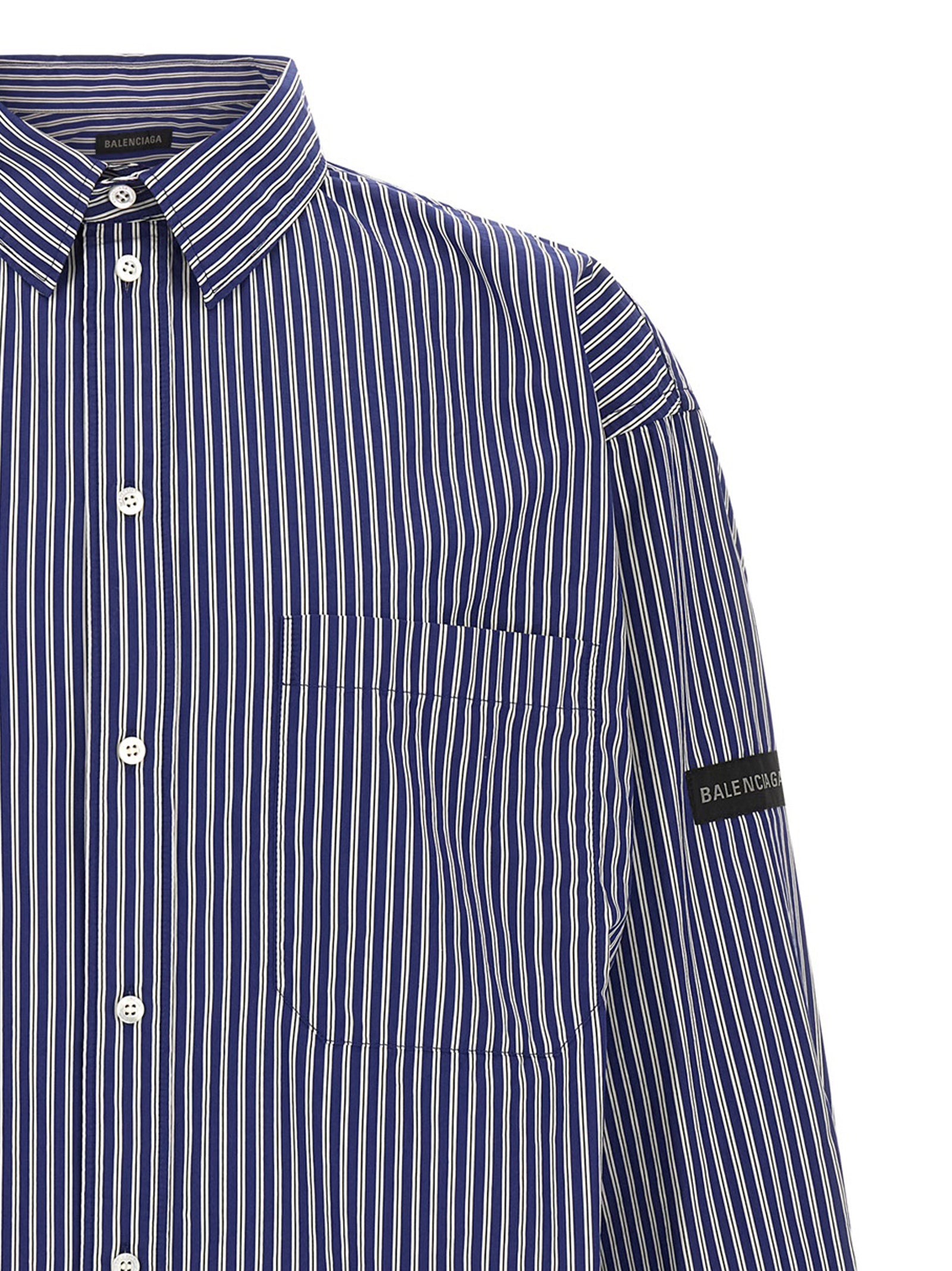 Balenciaga Blue Cotton Blouse