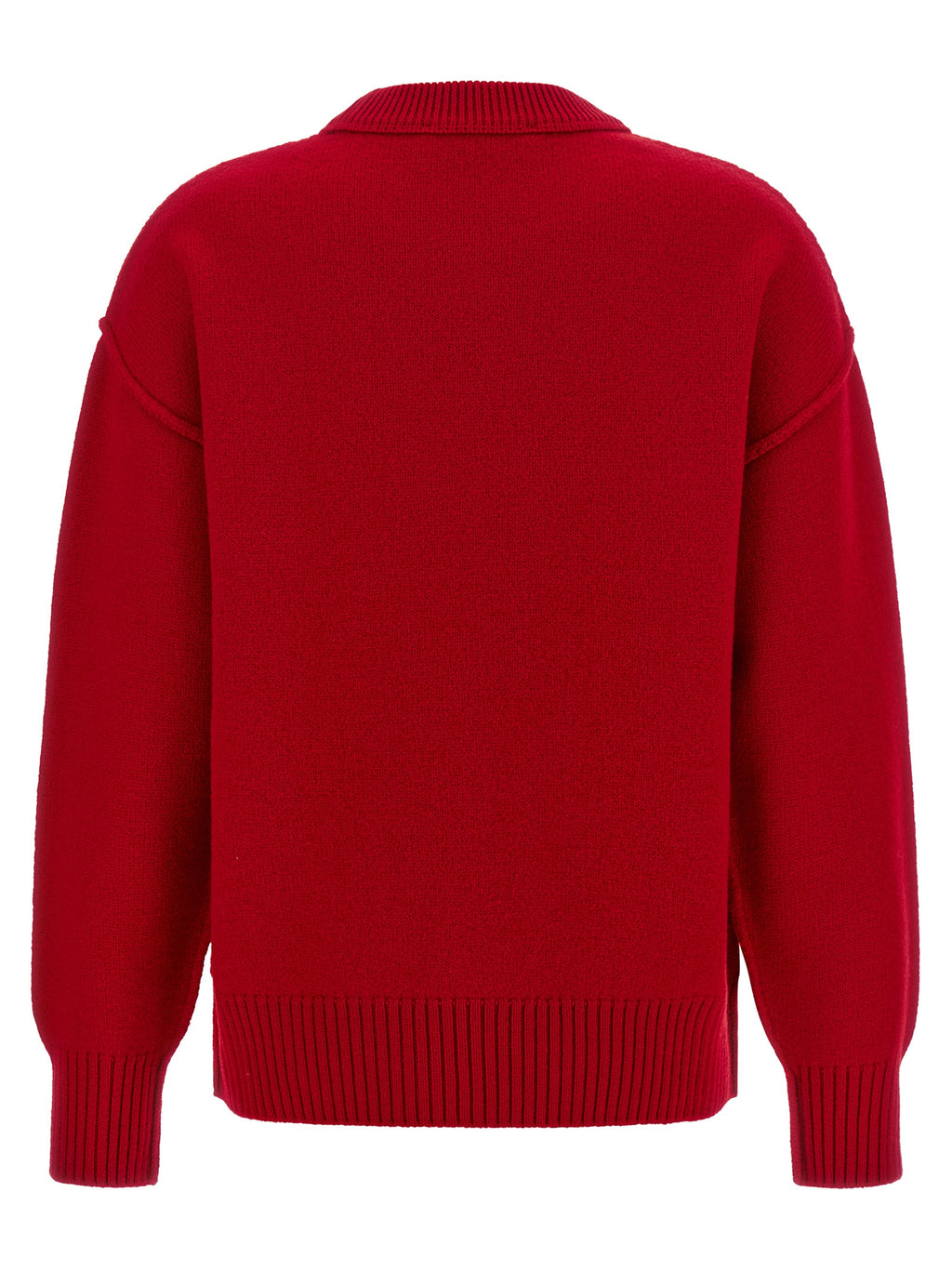 Ami Paris Red Wool Cardigan