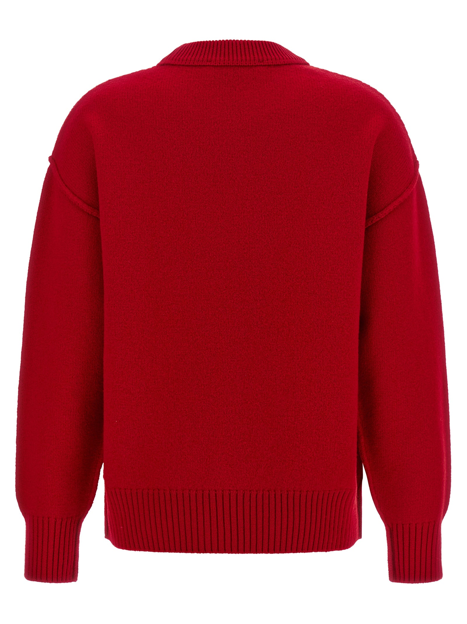 Ami Paris Red Wool Cardigan