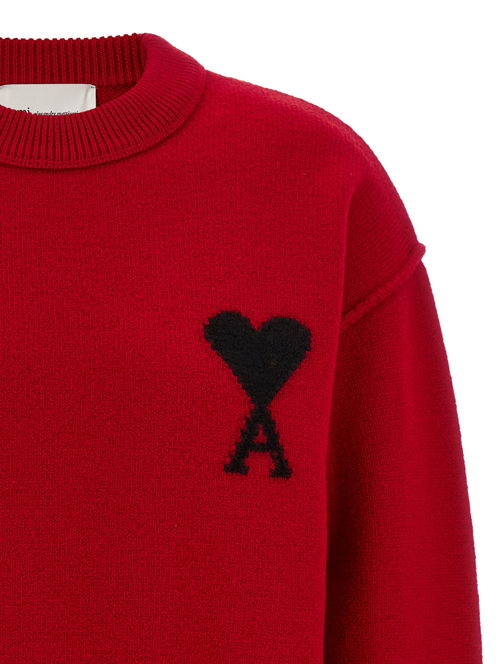 Ami Paris Red Wool Cardigan