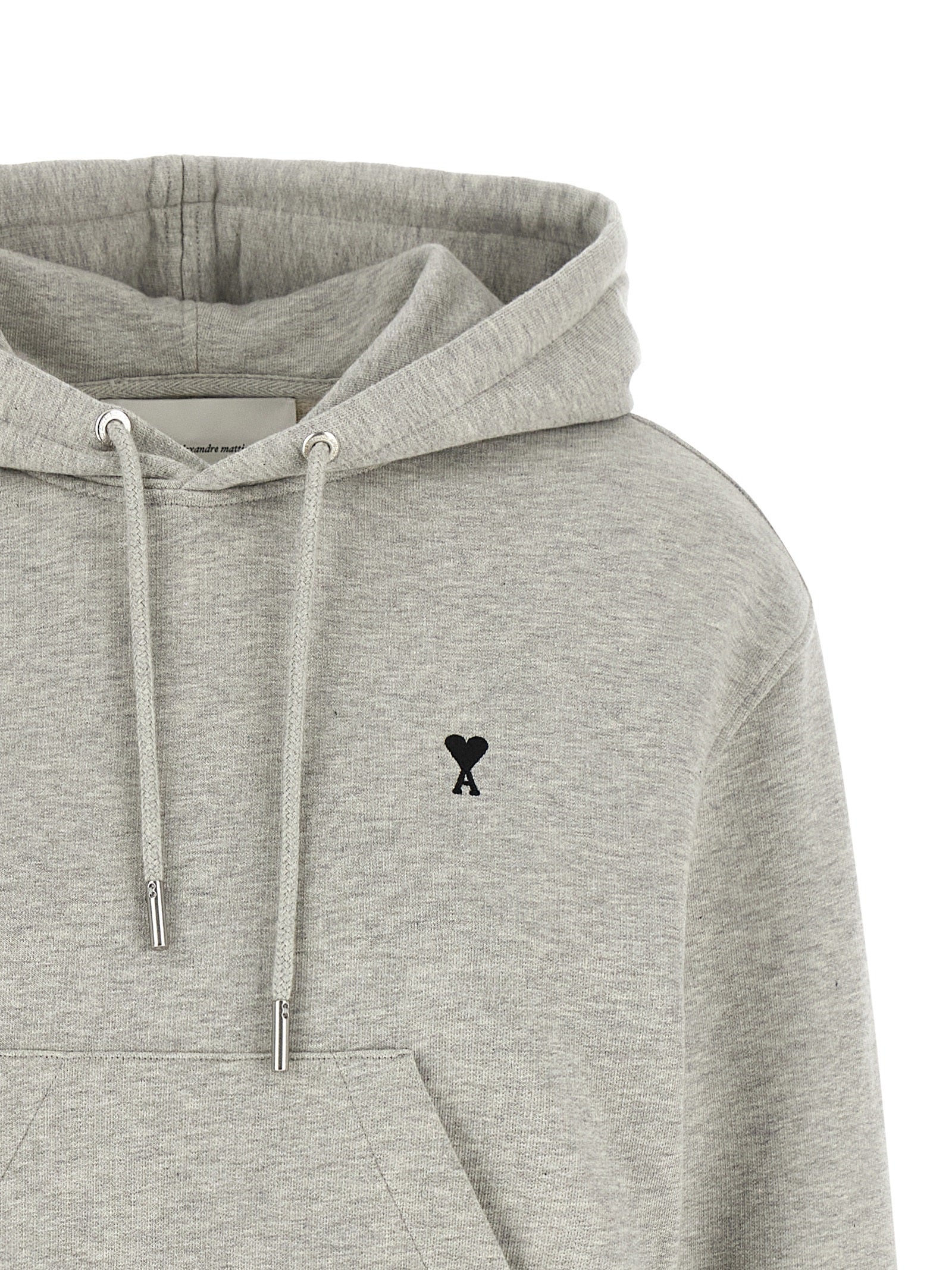 Ami Paris Gray Cotton Sweatshirt