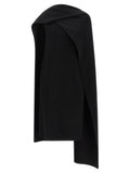 Khaite Black Virgin Wool Midi Dress