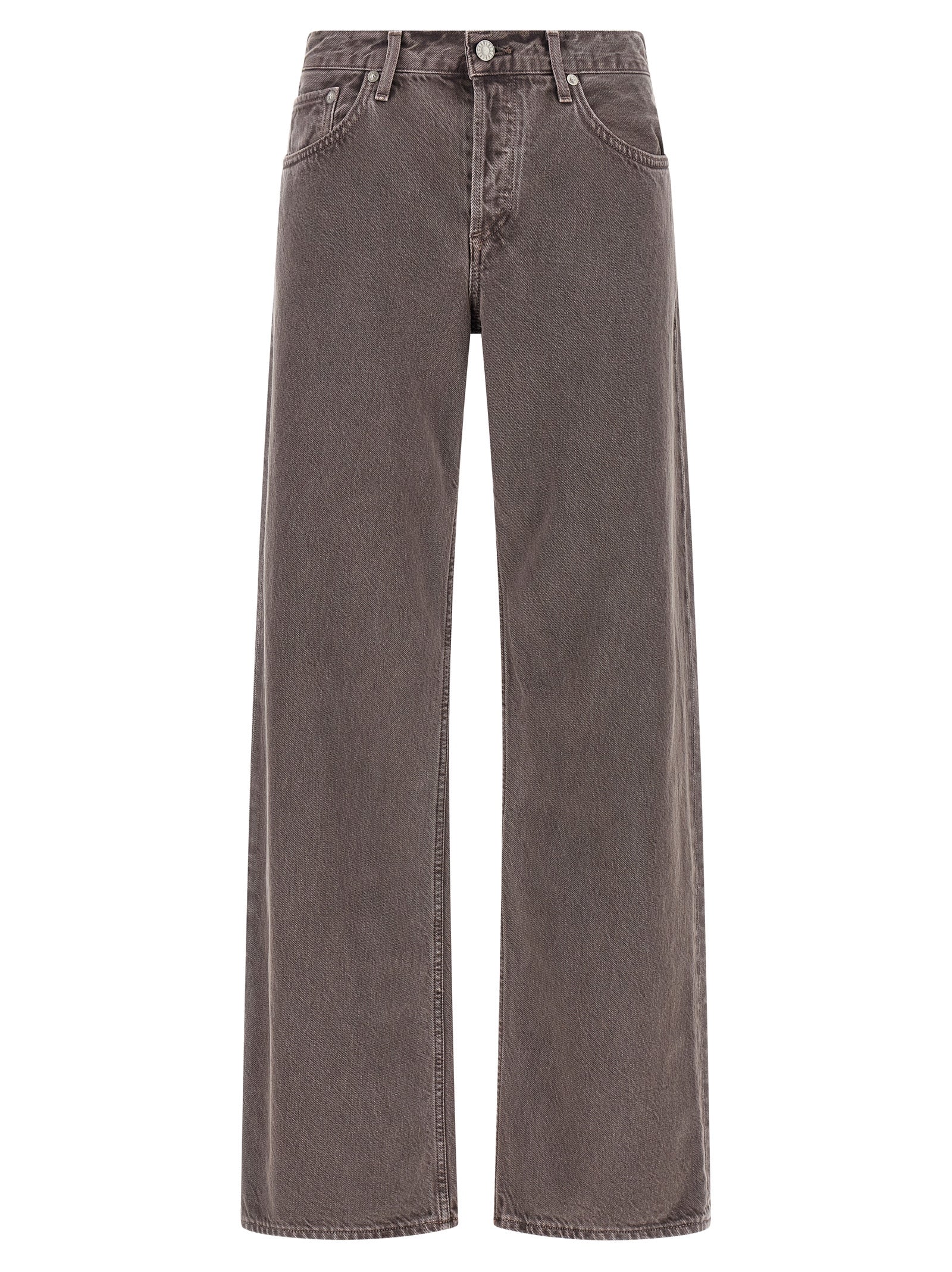 Agolde Purple Cotton Relaxed Fit Jeans
