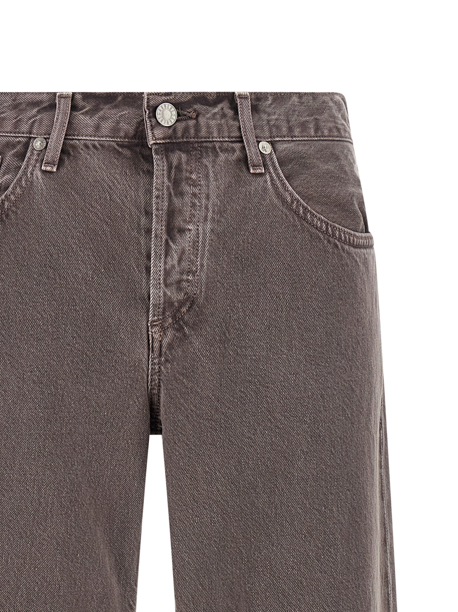 Agolde Purple Cotton Relaxed Fit Jeans
