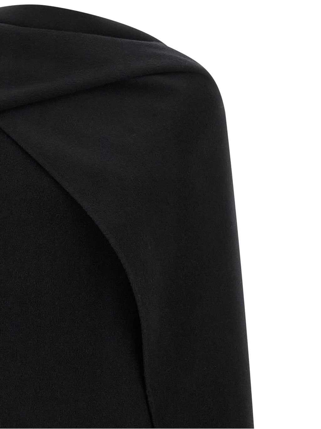 Khaite Black Virgin Wool Midi Dress