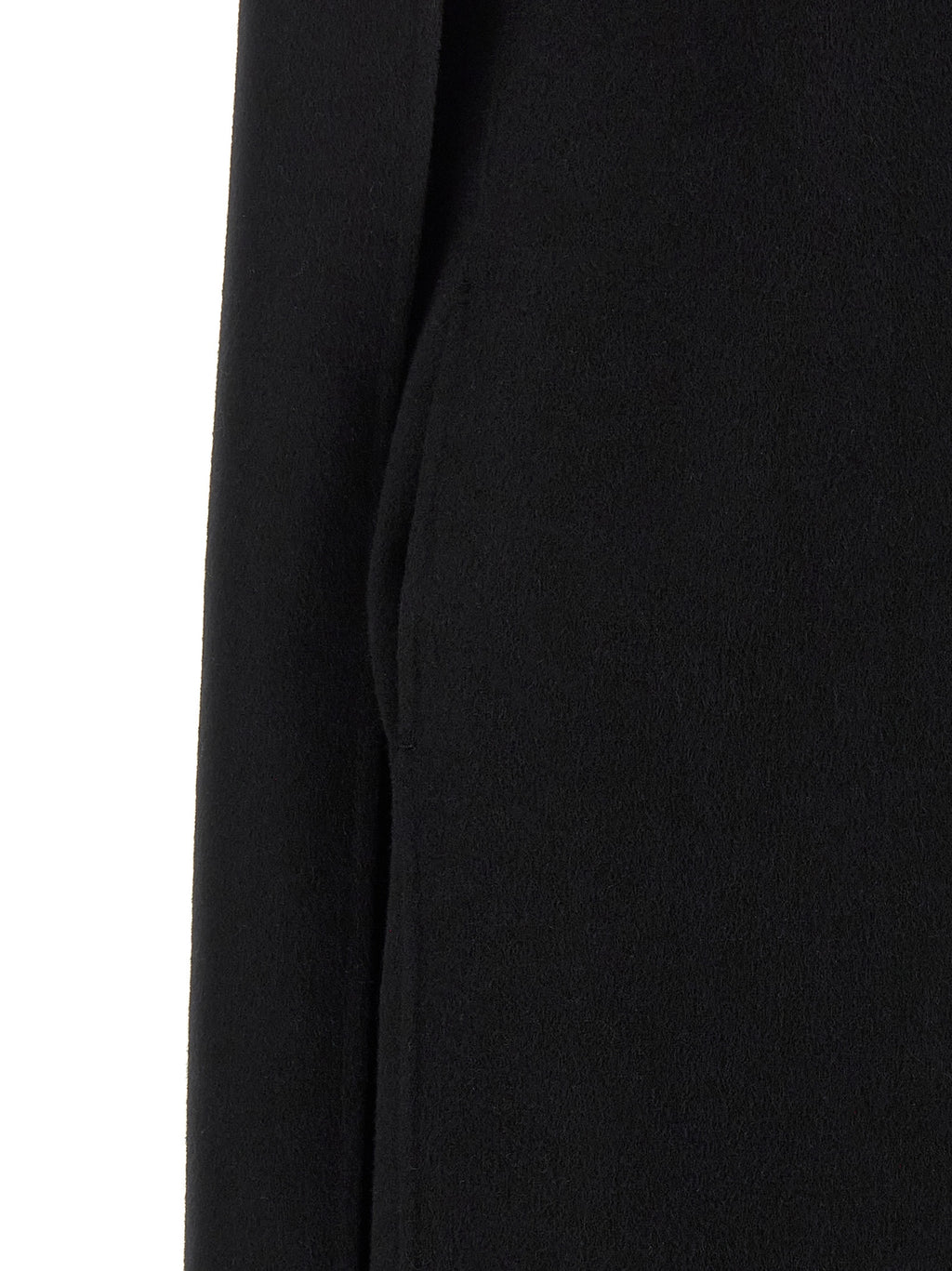 Khaite Black Virgin Wool Midi Dress