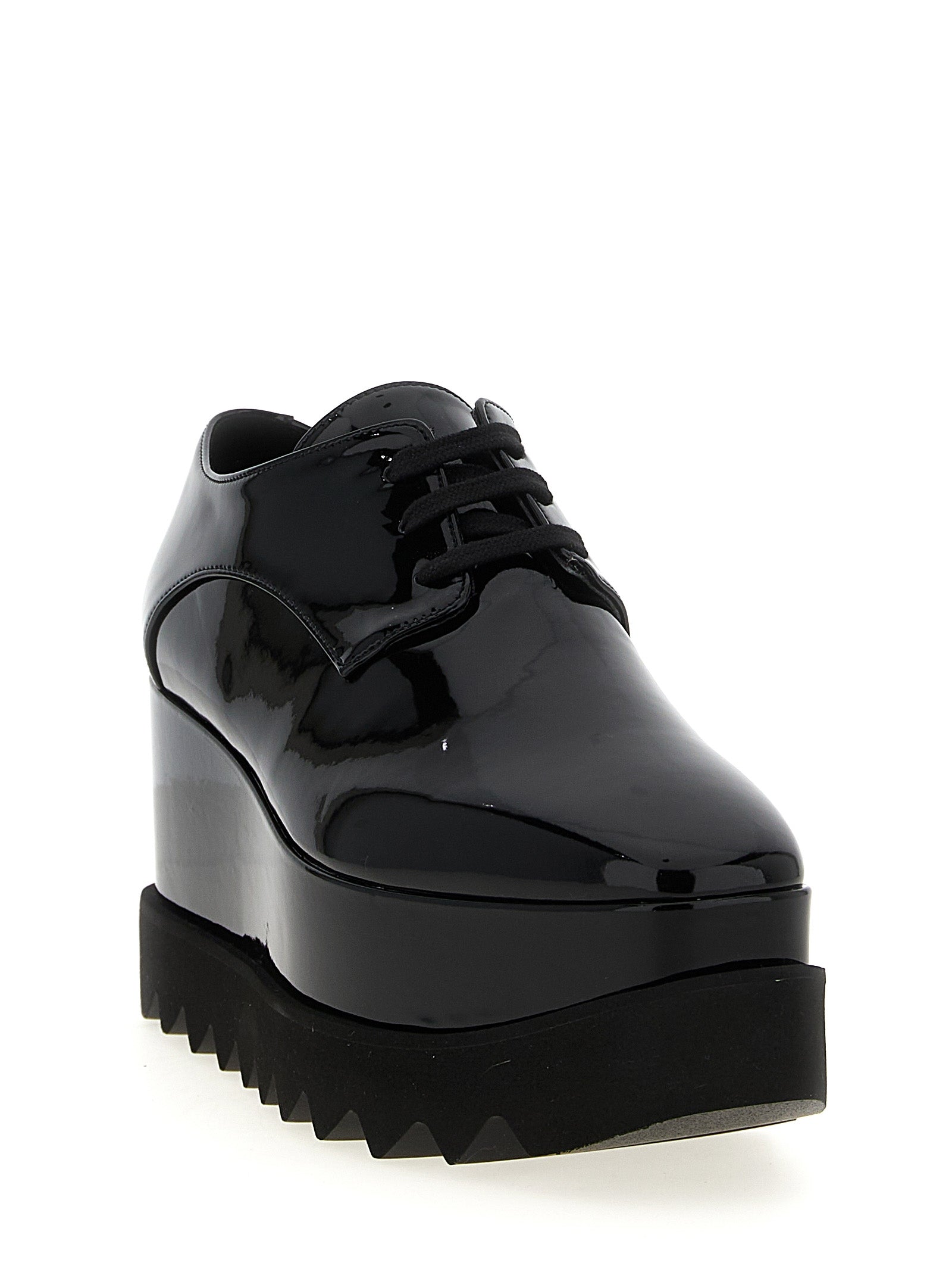 Stella McCartney Black Polyethylene Wedge Sandals