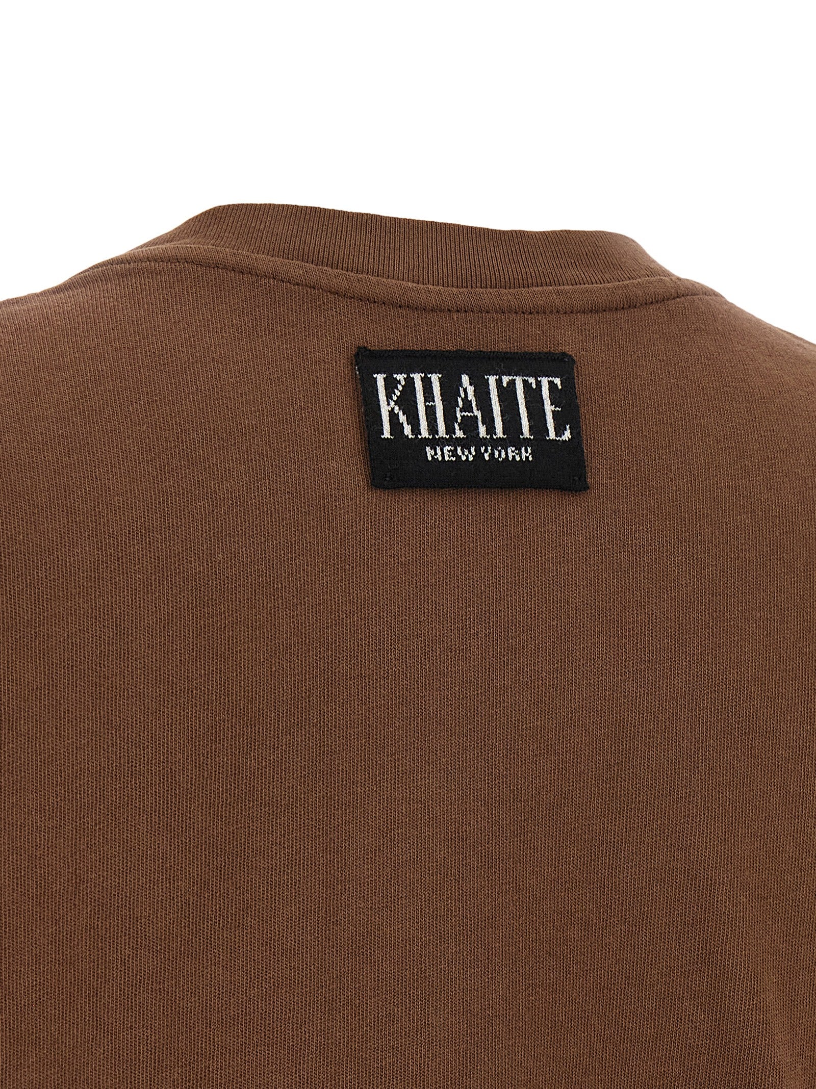Khaite Brown Cotton T-Shirt