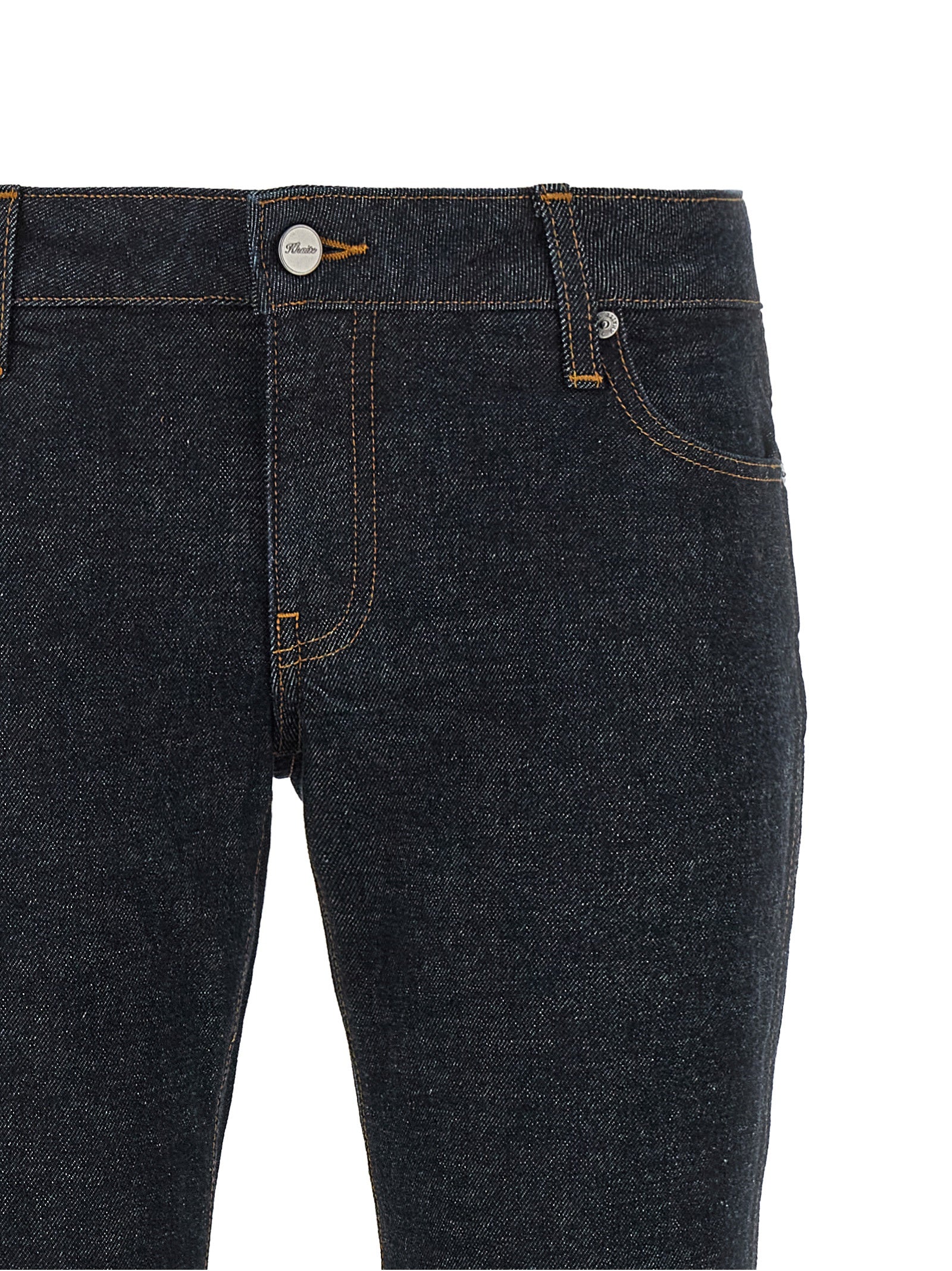 Khaite Blue Cotton Flared Jeans