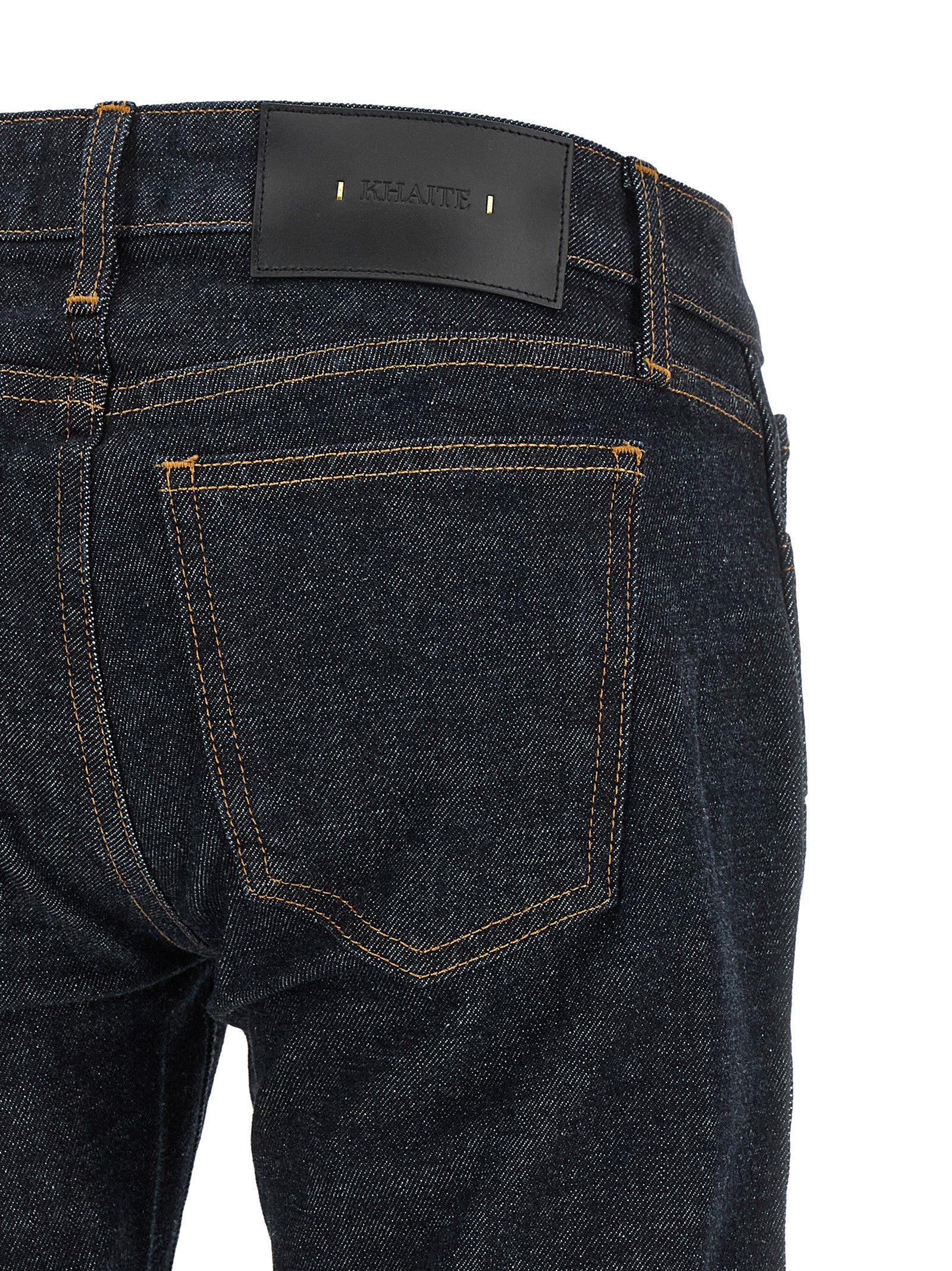 Khaite Blue Cotton Flared Jeans