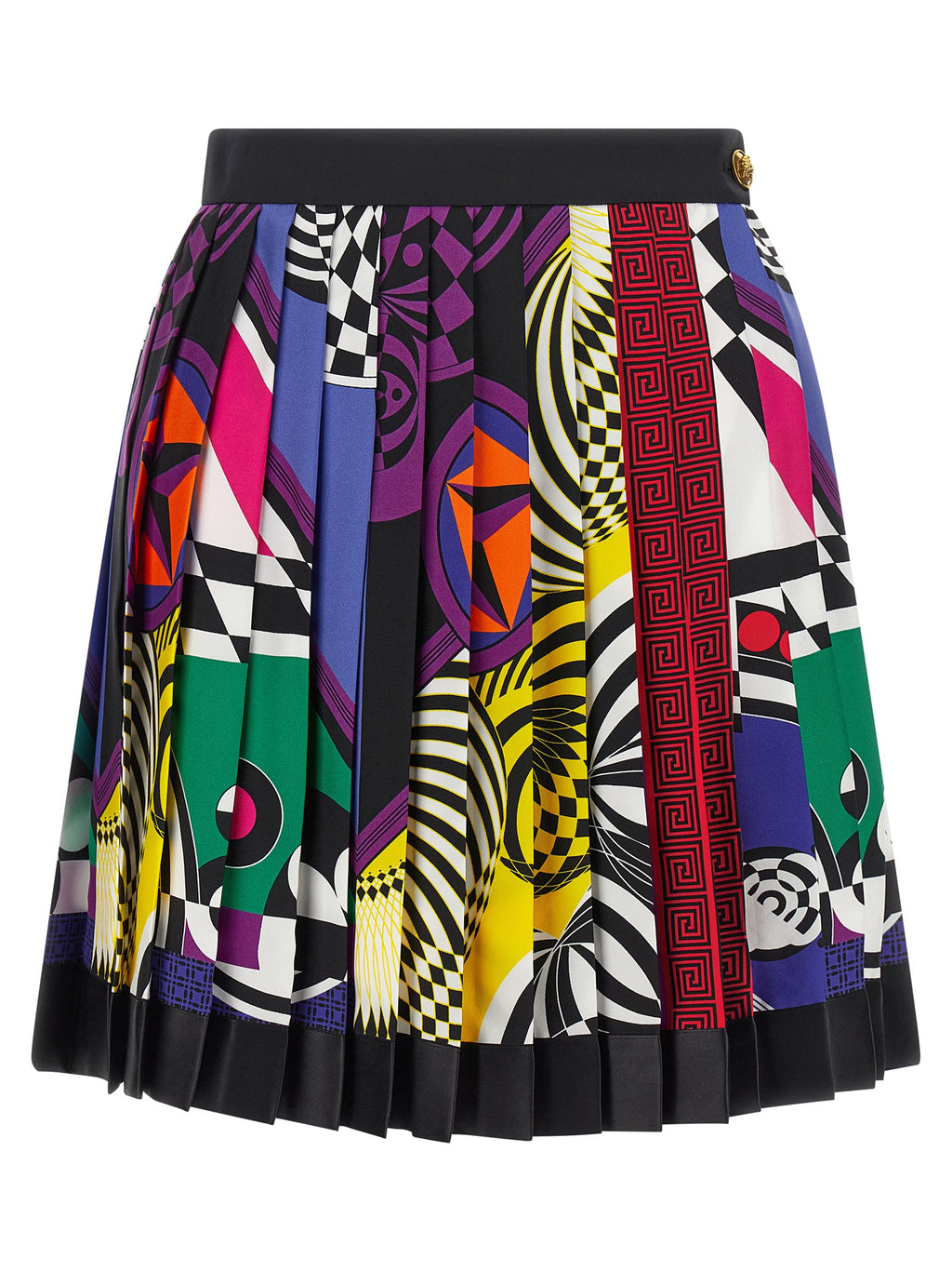 Versace Multicolor Silk Long Skirt