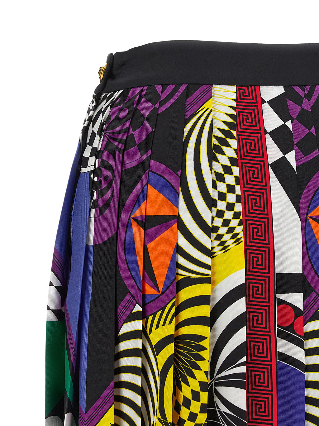 Versace Multicolor Silk Long Skirt