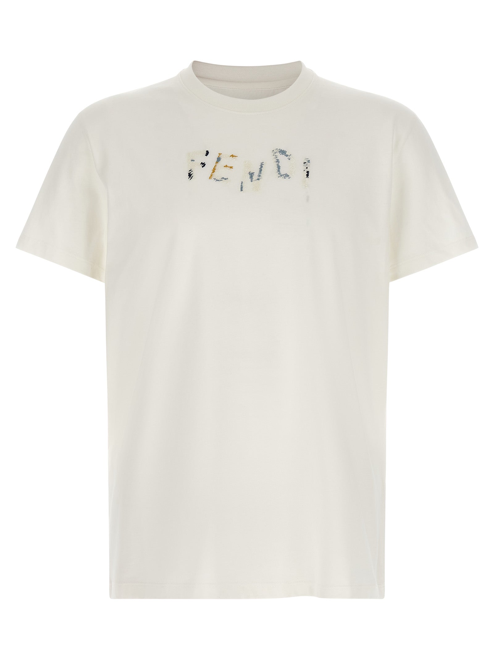 Fendi White Cotton T-Shirt