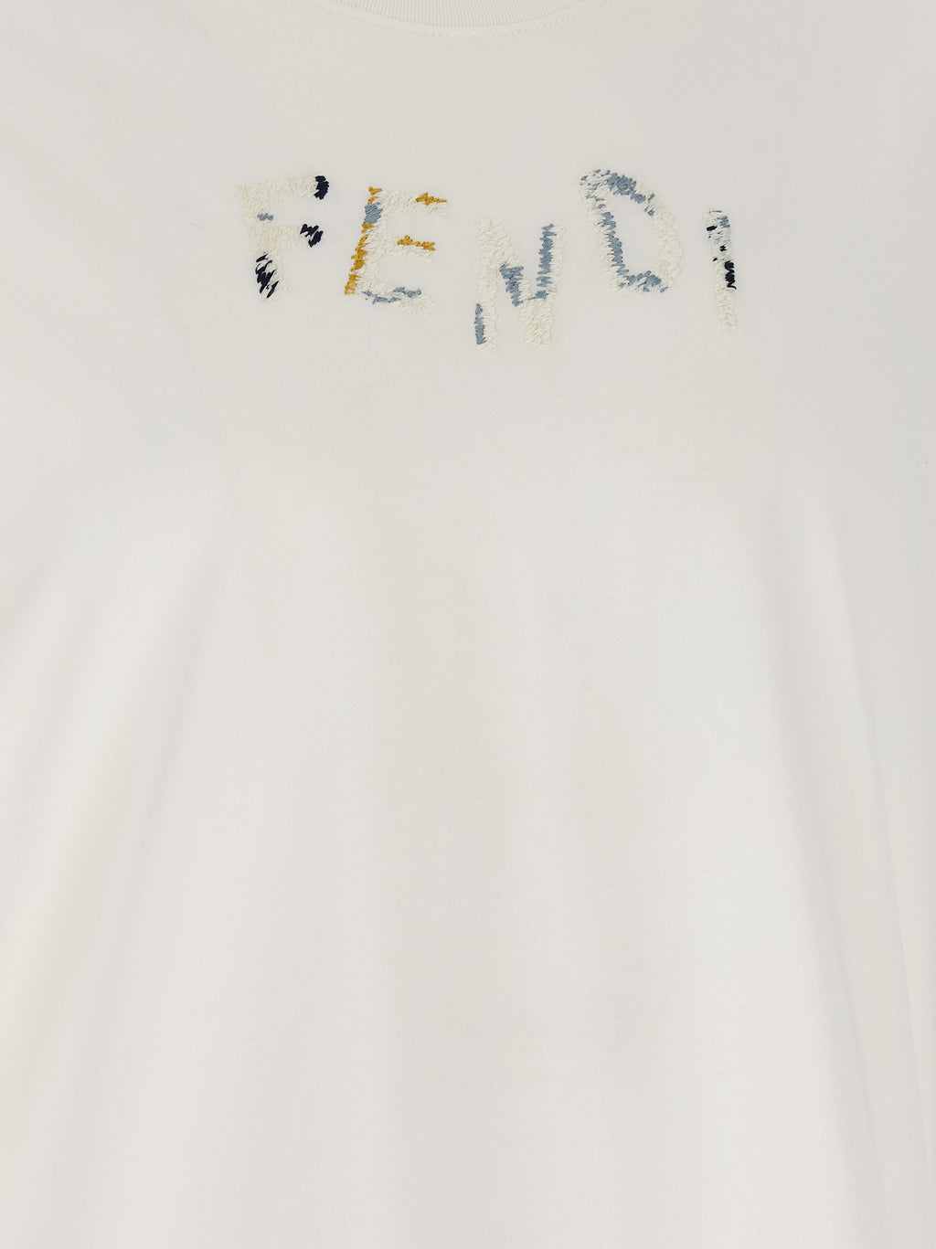 Fendi White Cotton T-Shirt