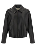 Ami Paris Black Lamb Leather Leather Jacket
