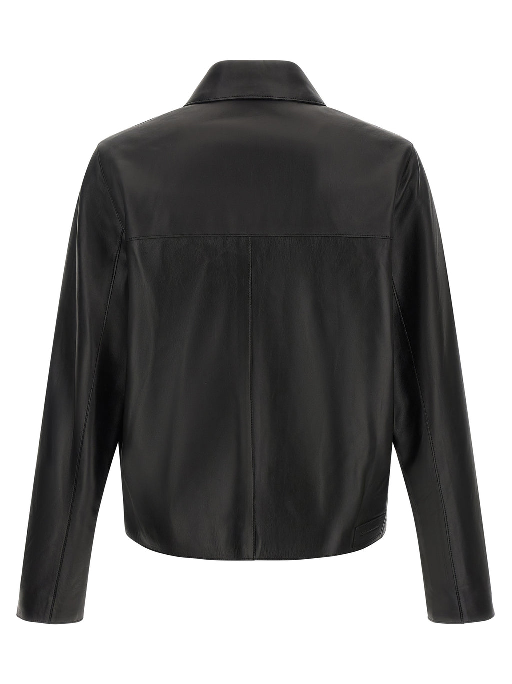 Ami Paris Black Lamb Leather Leather Jacket