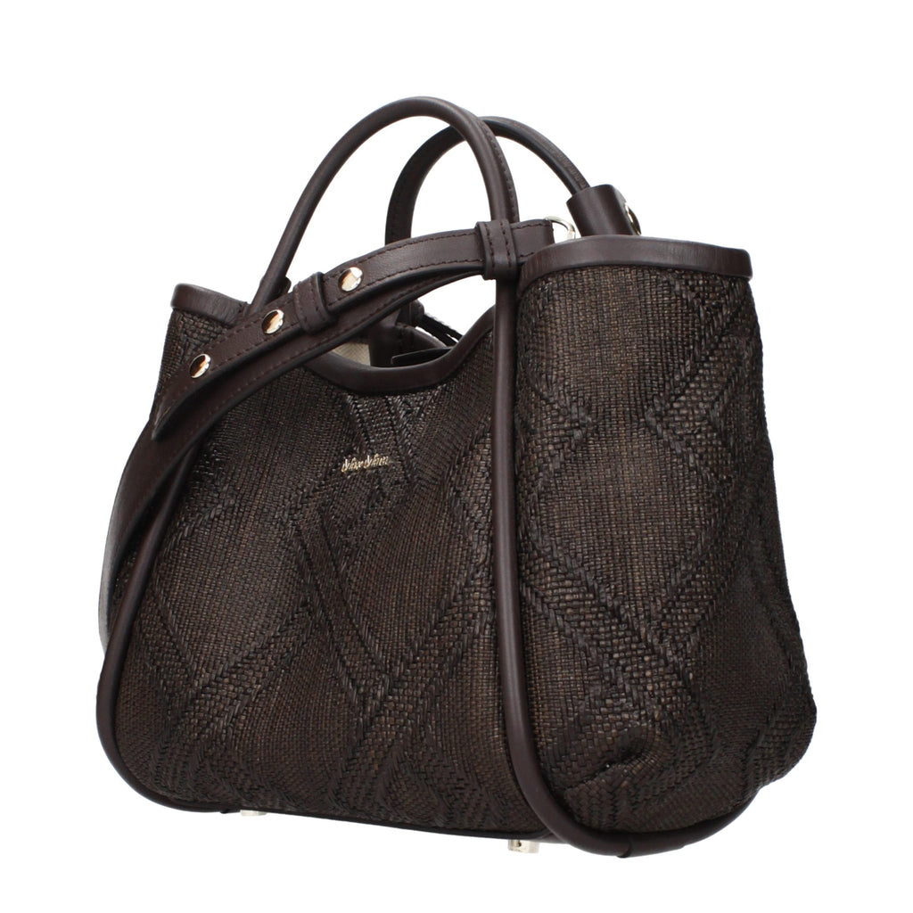 Max Mara Brown Raffia Handbag