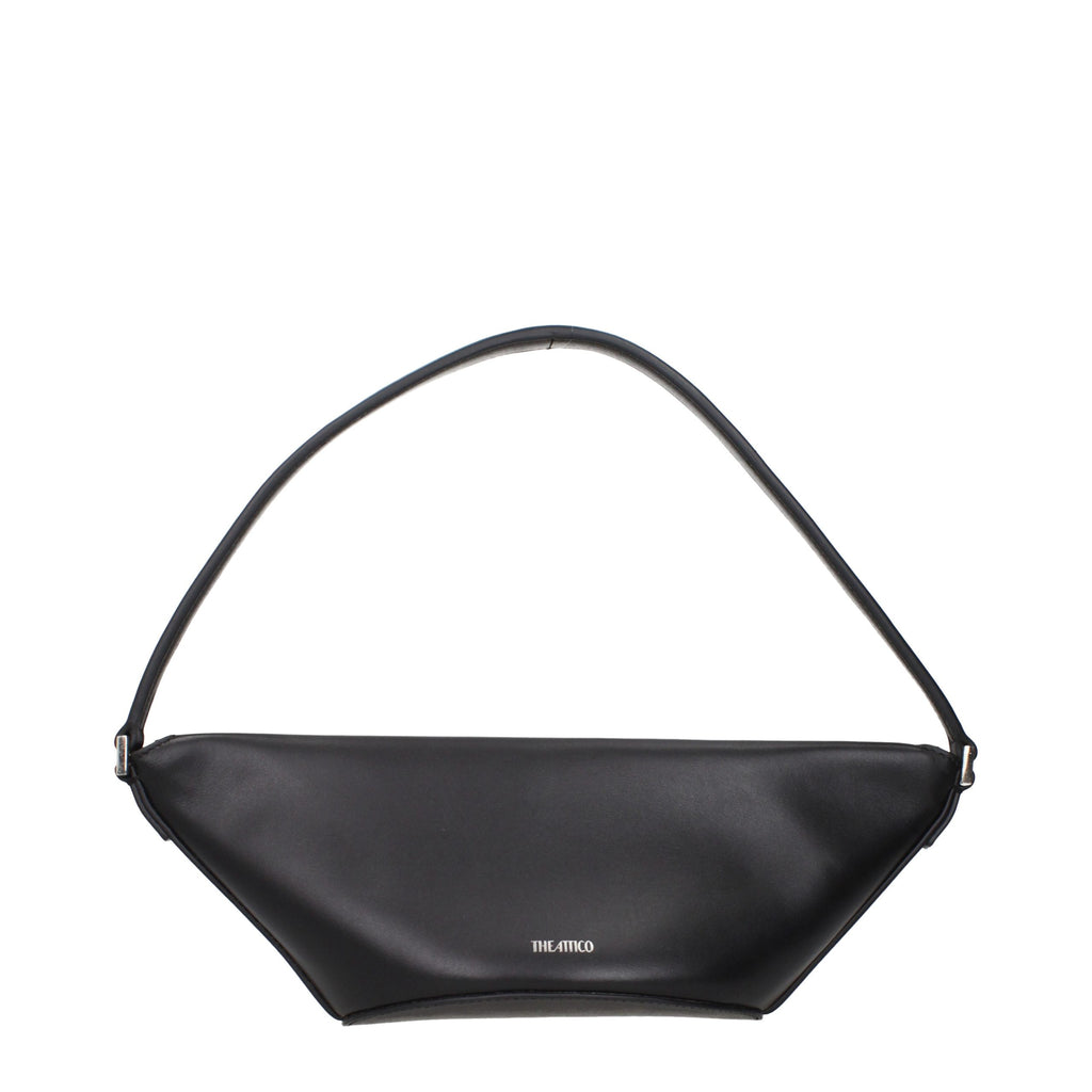 The Attico Black Leather Handbag