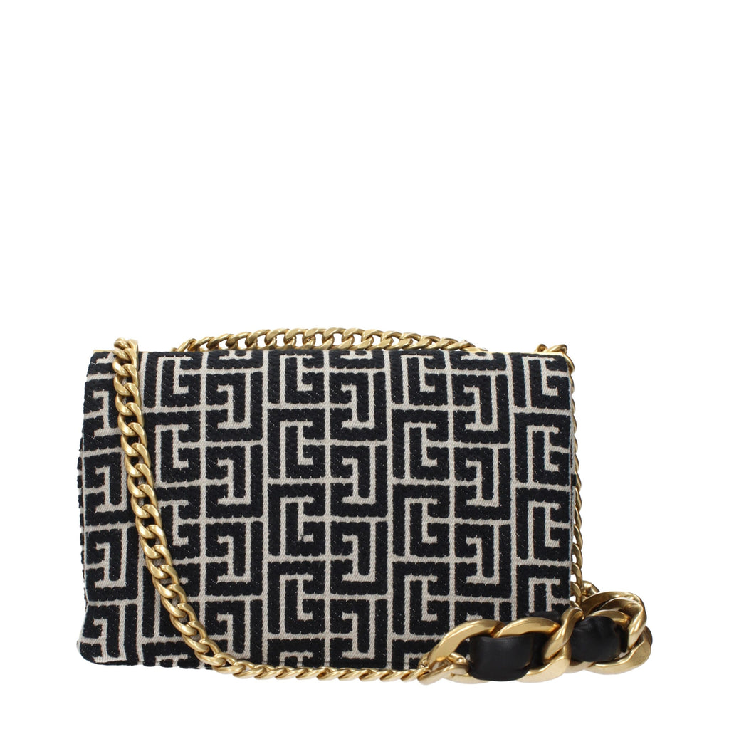 Balmain Black Fabric Crossbody Bag