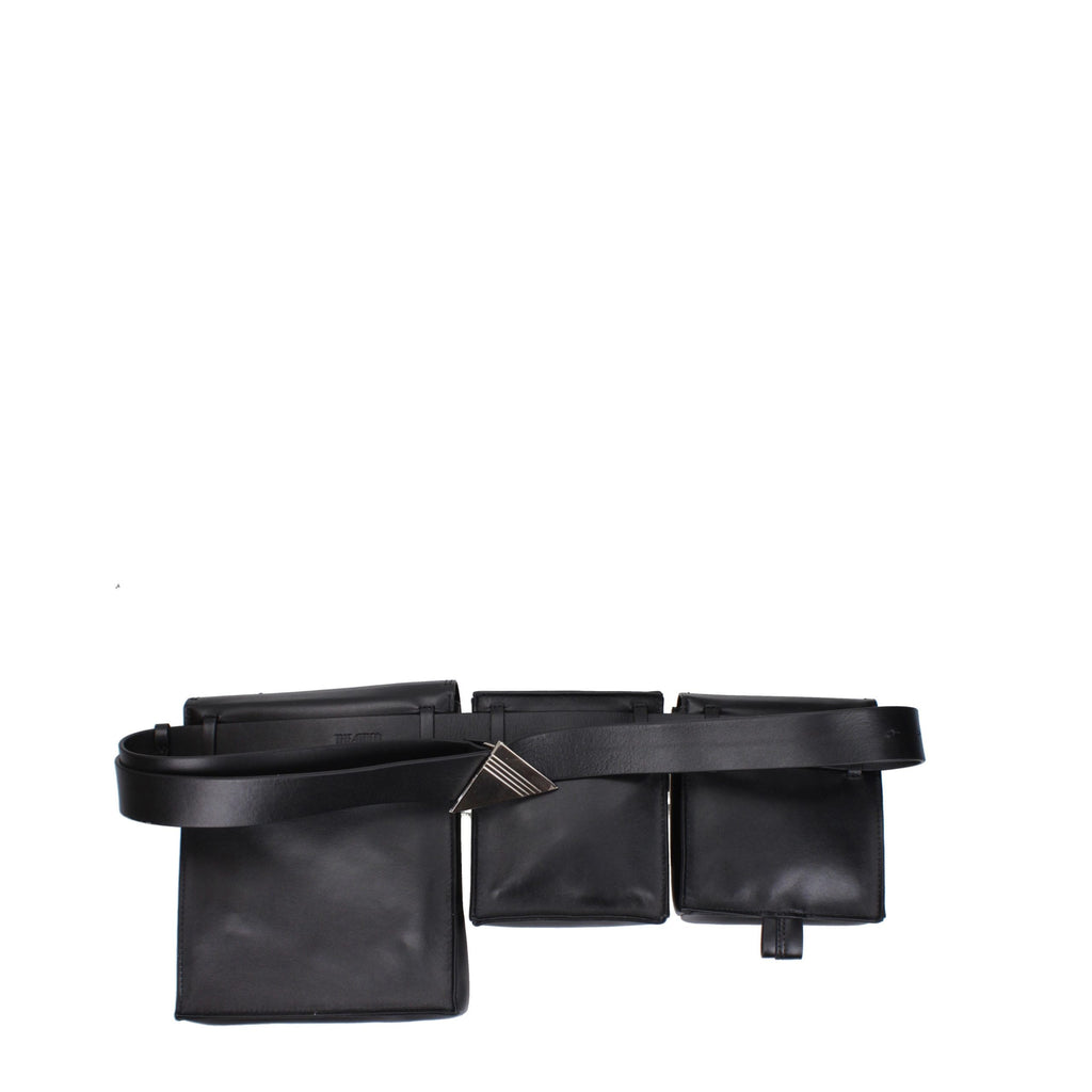 The Attico Black Leather Backpack