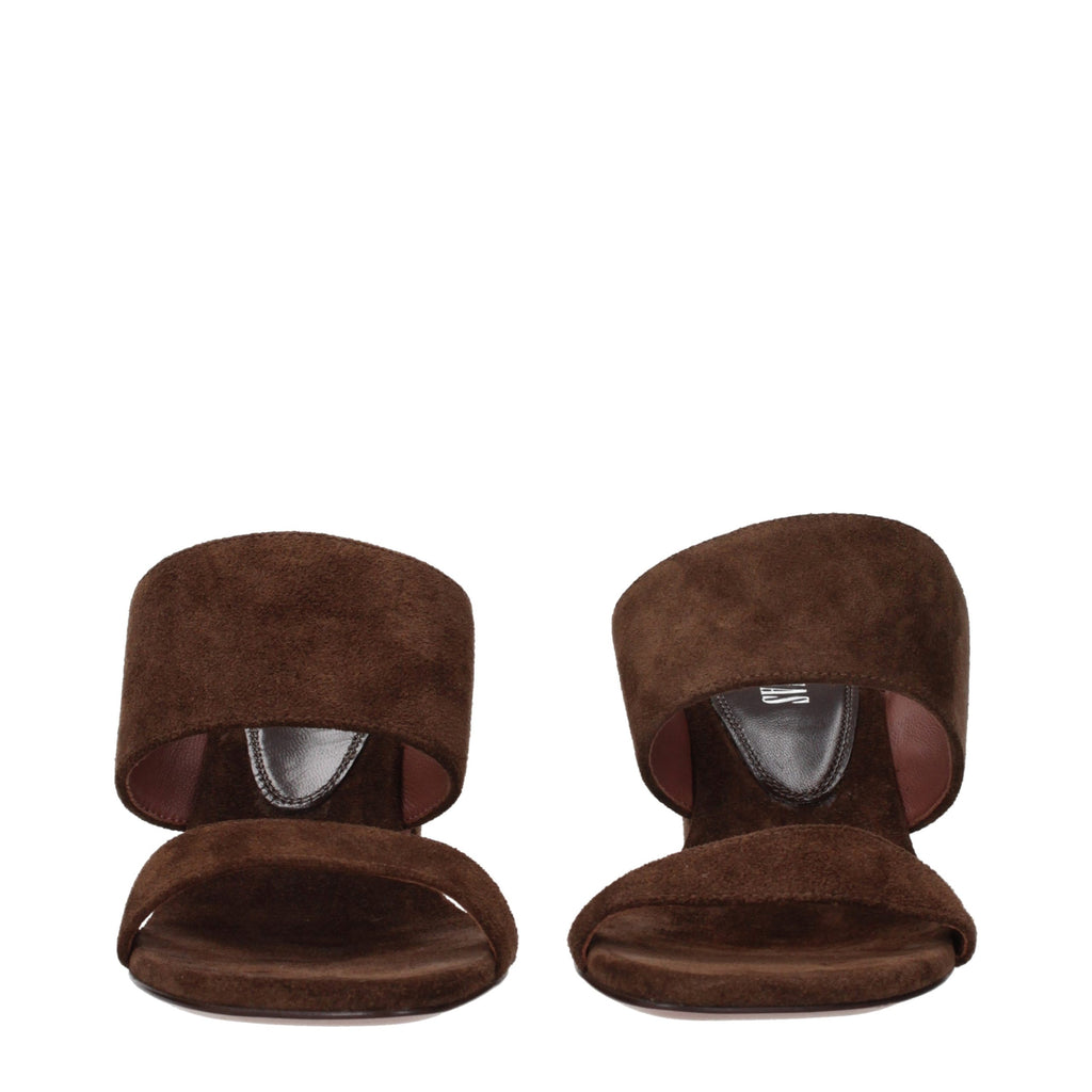 Paris Texas Brown Leather Platform Sandals