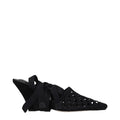 Jacquemus Black Fabric Strap-On Sandals