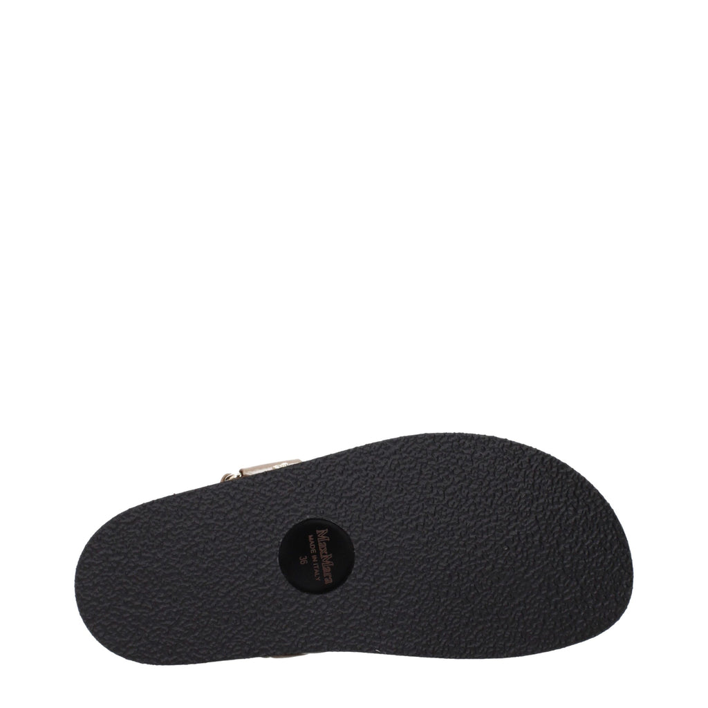 Max Mara Brown Leather Flat Sandals
