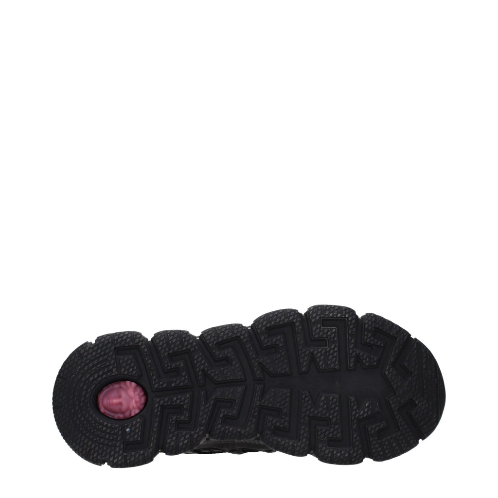 Versace Black Fabric Athletic Sneakers