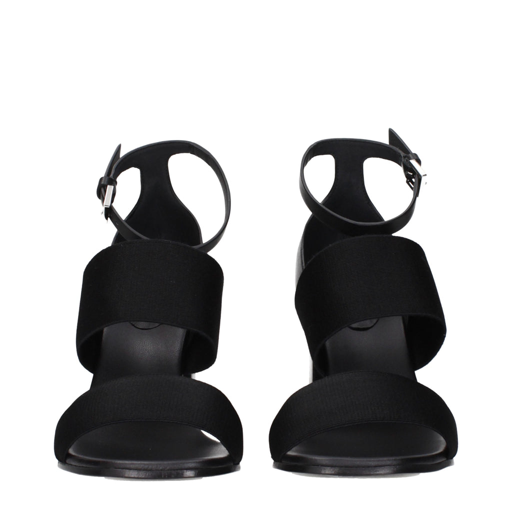 Max Mara Black Fabric Platform Sandals