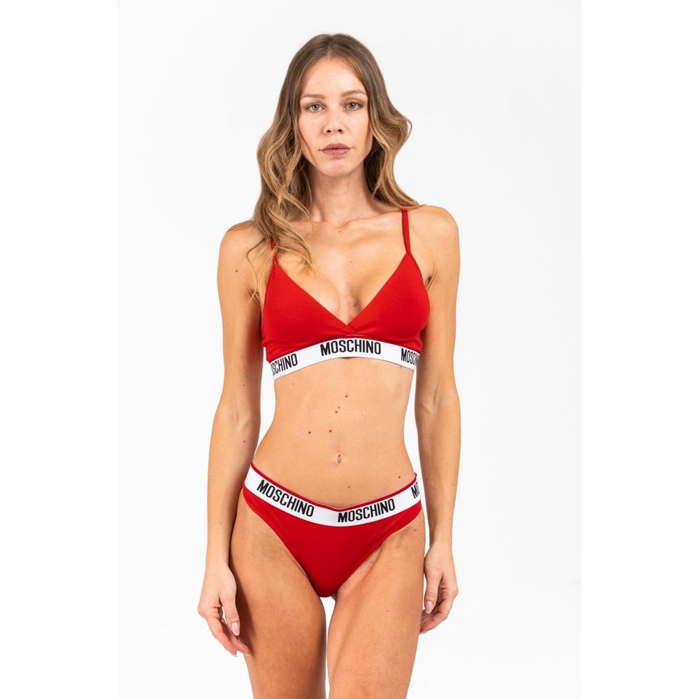 Moschino Red Cotton Bra