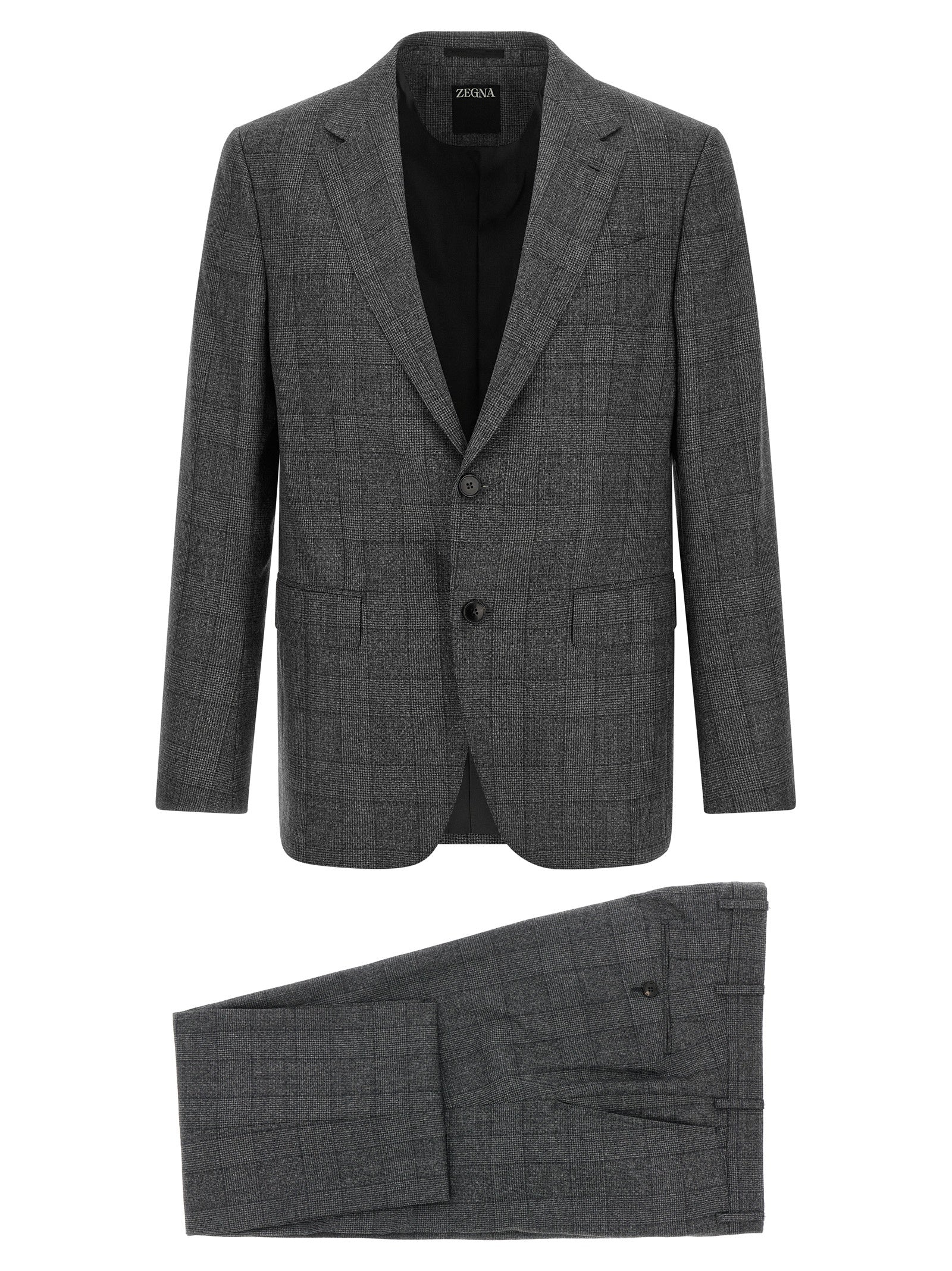 ZEGNA Gray Wool Two-Piece Suit