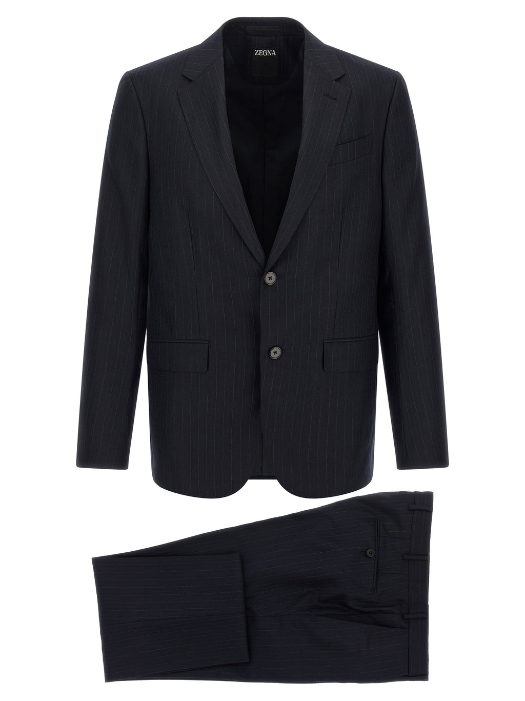 ZEGNA Blue Wool Two-Piece Suit