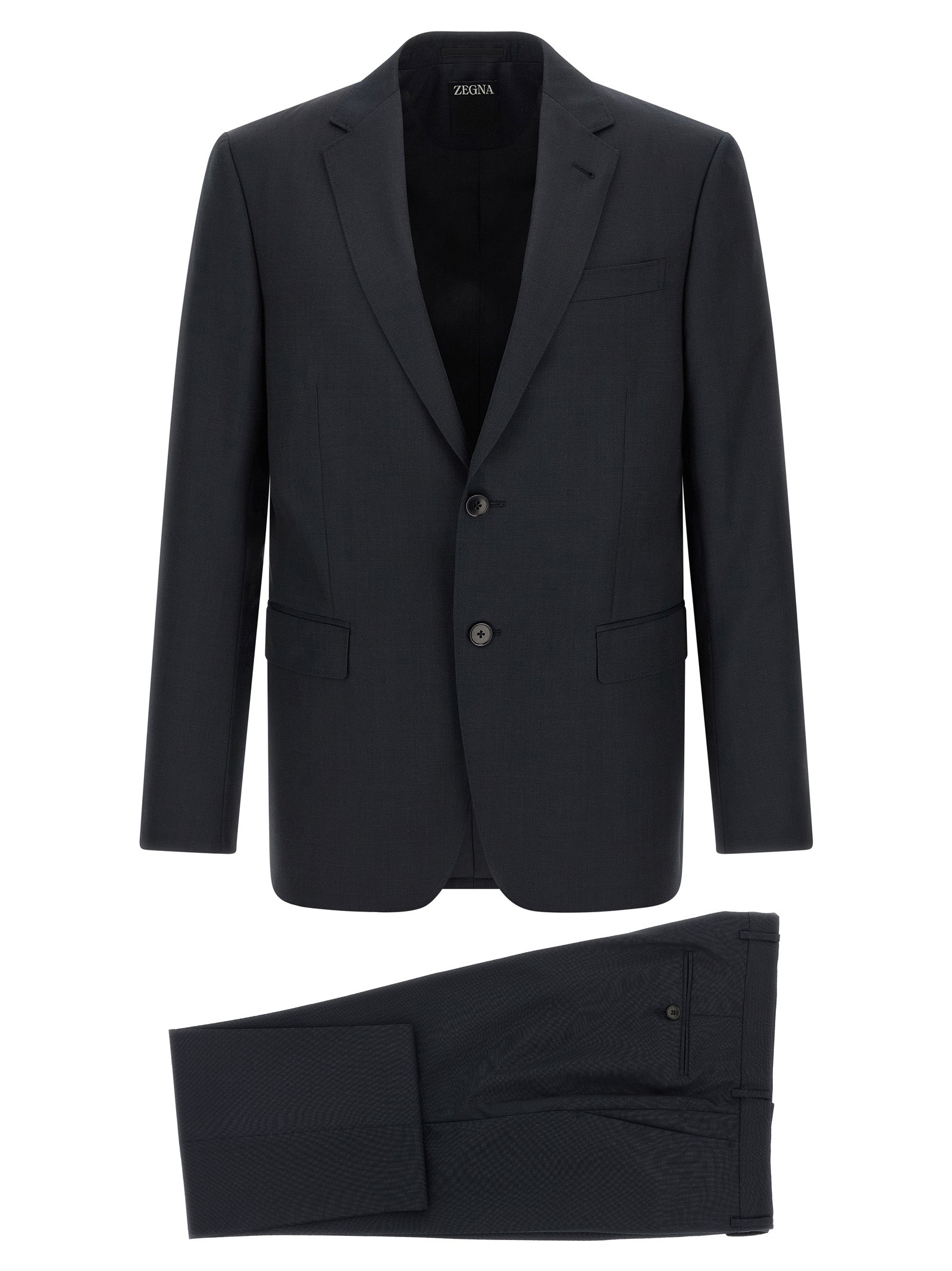 ZEGNA Blue Wool Two-Piece Suit