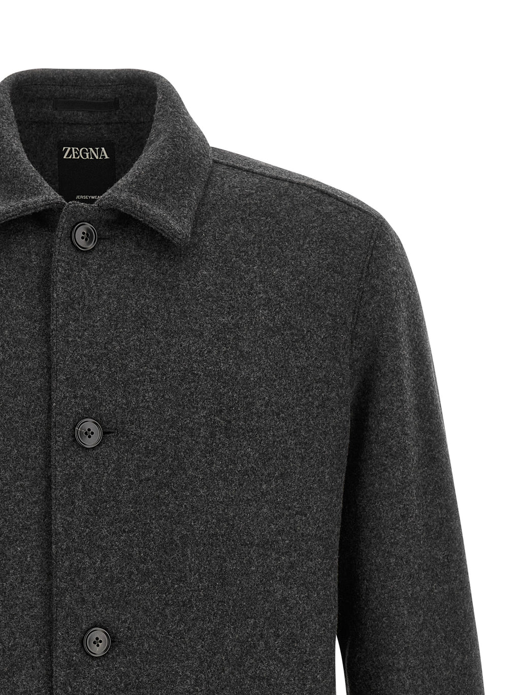 ZEGNA Gray Wool Blouse