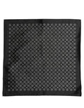 Dolce & Gabbana Black White Patterned Pocket Square Scarf