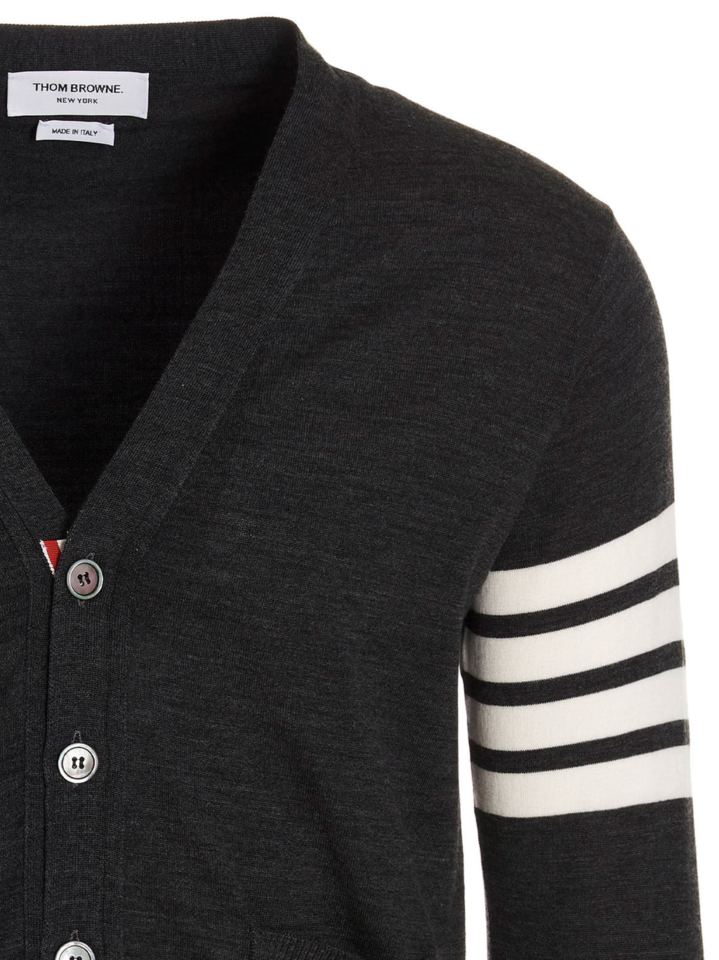 Thom Browne Gray Merino Wool Cardigan