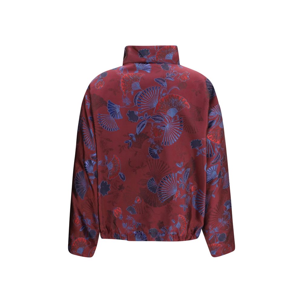Giorgio Armani Bordeaux Polyester Full-Length Jacket