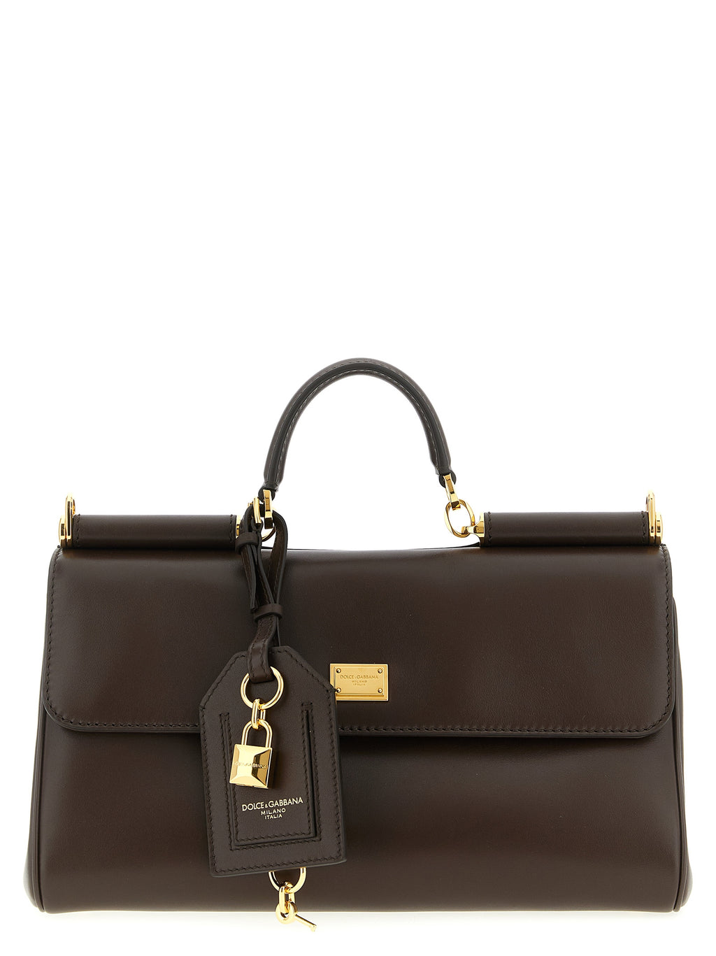 Dolce & Gabbana Brown Calfskin Crossbody Bag